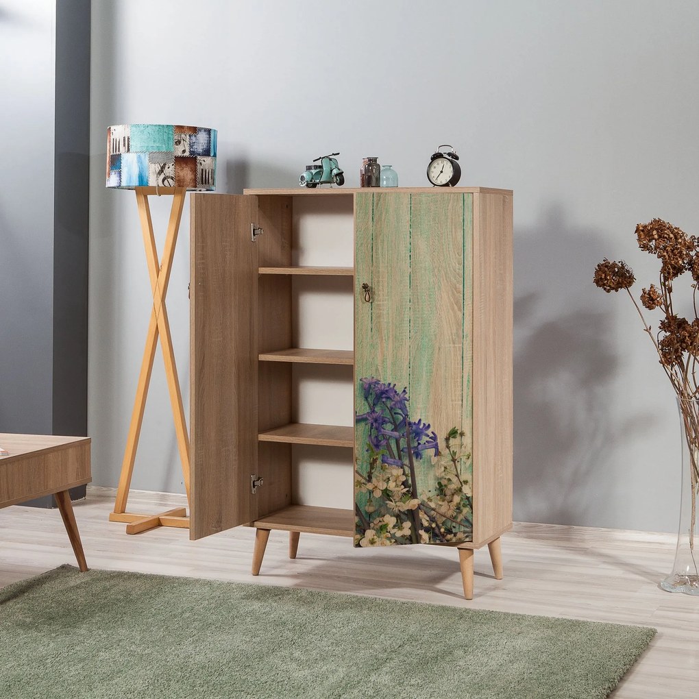 Armário Multiusos Multibox – Carvalho Sonoma – 80x127x36 cm