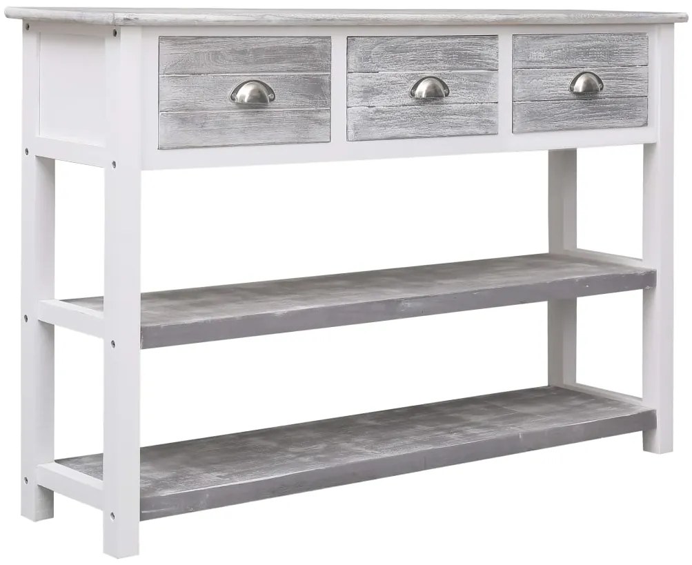 Aparador estilo antigo 115x30x76 cm madeira cinzento