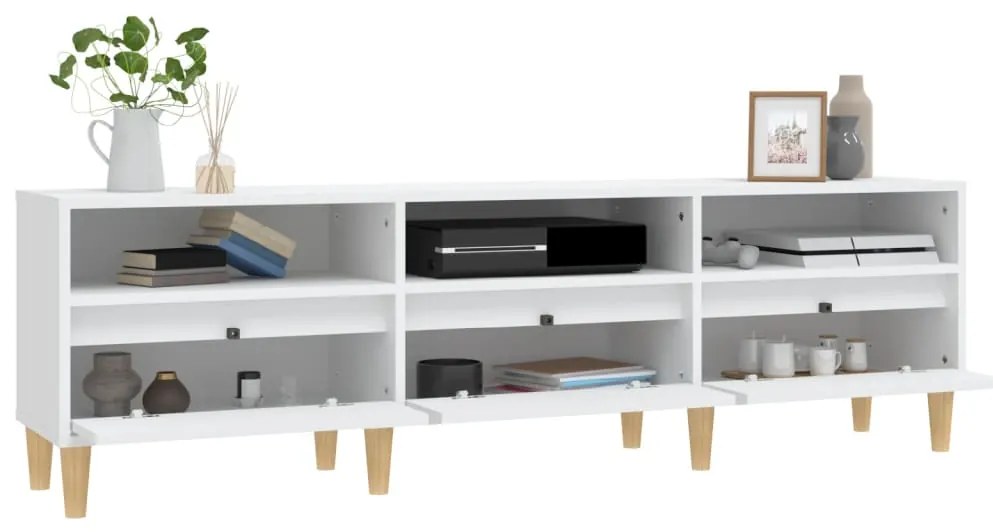Móvel de TV 150x30x44,5 cm derivados de madeira branco