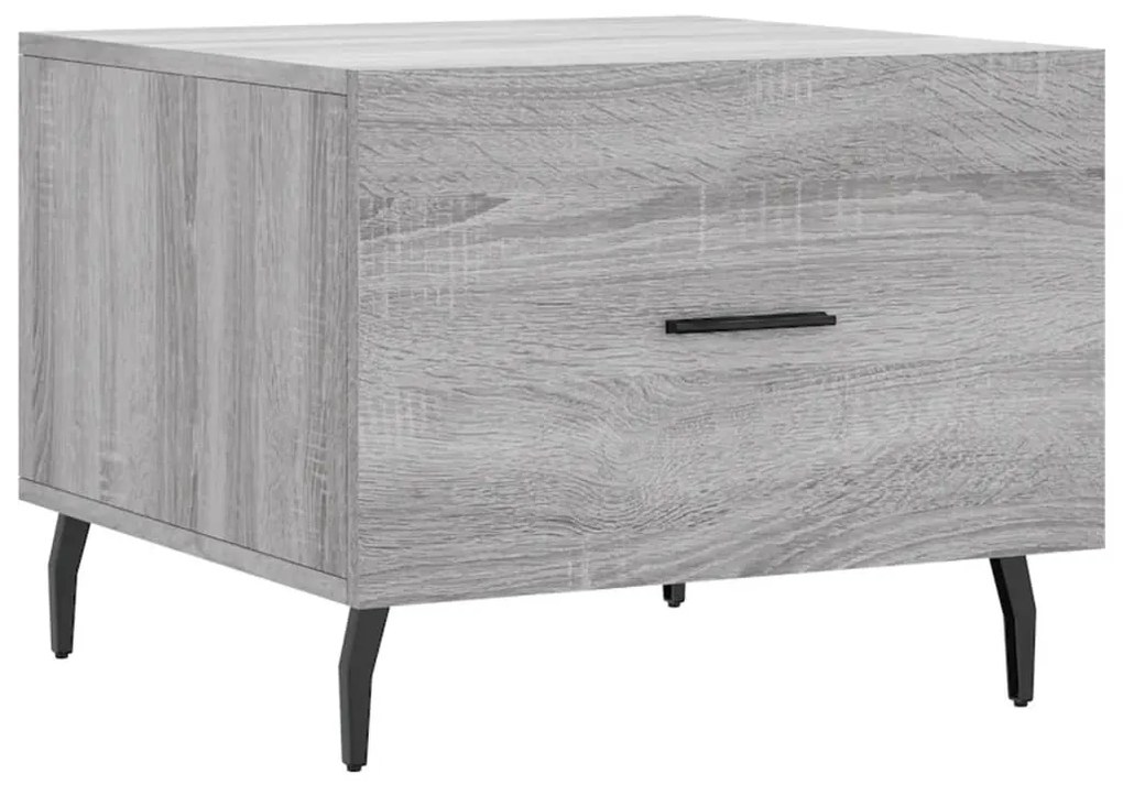 Mesas de centro 2 pcs 50x50x40 cm madeira proc. sonoma cinza