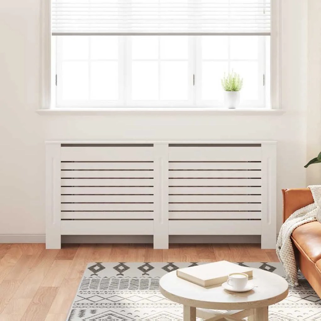 Cobertura de radiador 172x19x81,5 cm MDF branco