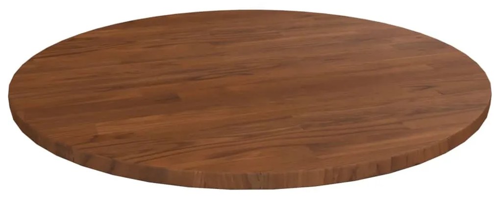 vidaXL Tampo mesa redondo Ø50x1,5 cm carvalho tratado castanho-escuro