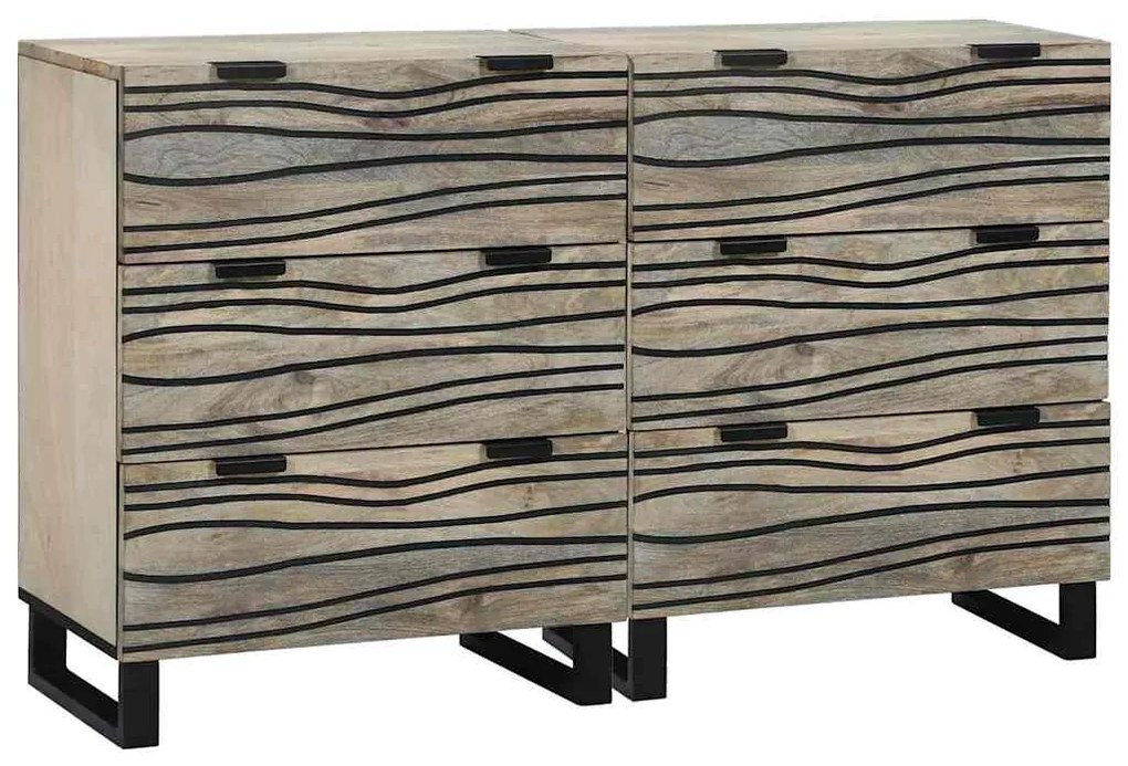 vidaXL Conjunto de Buffets com gaveta 2 pcs Branco 60 x 33,5 x 75 cm