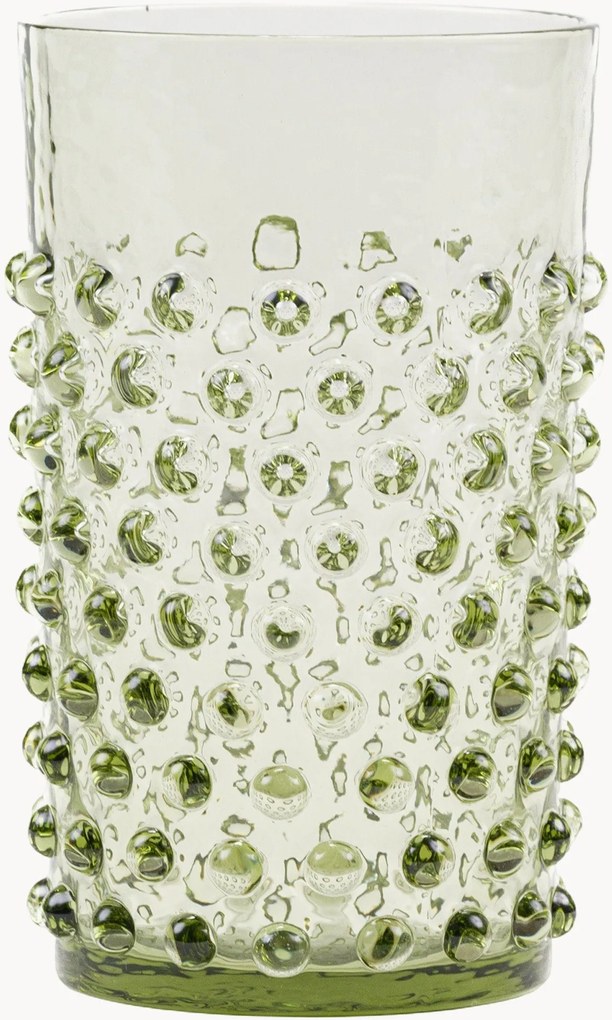 Copos artesanais Opaline Hobnail, conjunto de 6