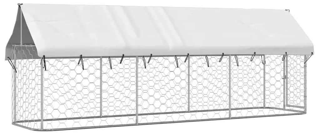 Canil de exterior com telhado 400x100x150 cm