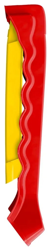 Escorrega dobrável infantil interior/exterior vermelho/amarelo