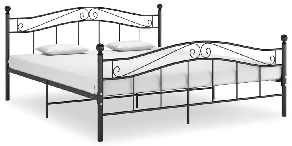 324997 vidaXL Estrutura de cama 140x200 cm metal preto