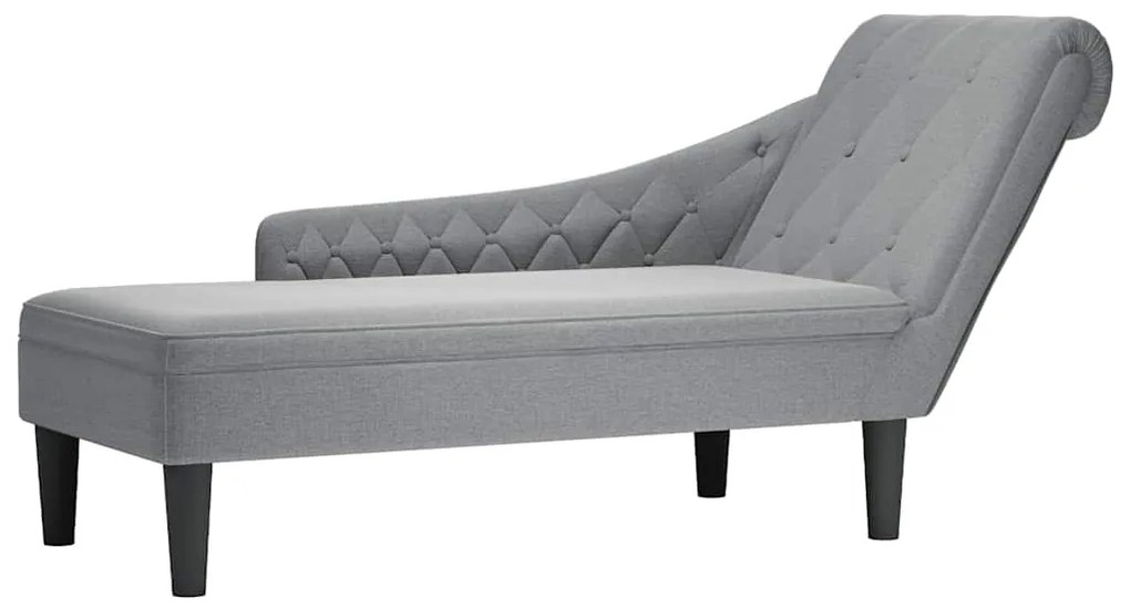 Chaise lounge c/ almofada/apoio de braços direito tecido