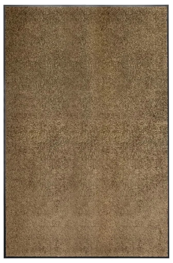 323438 vidaXL Tapete de porta lavável 120x180 cm castanho