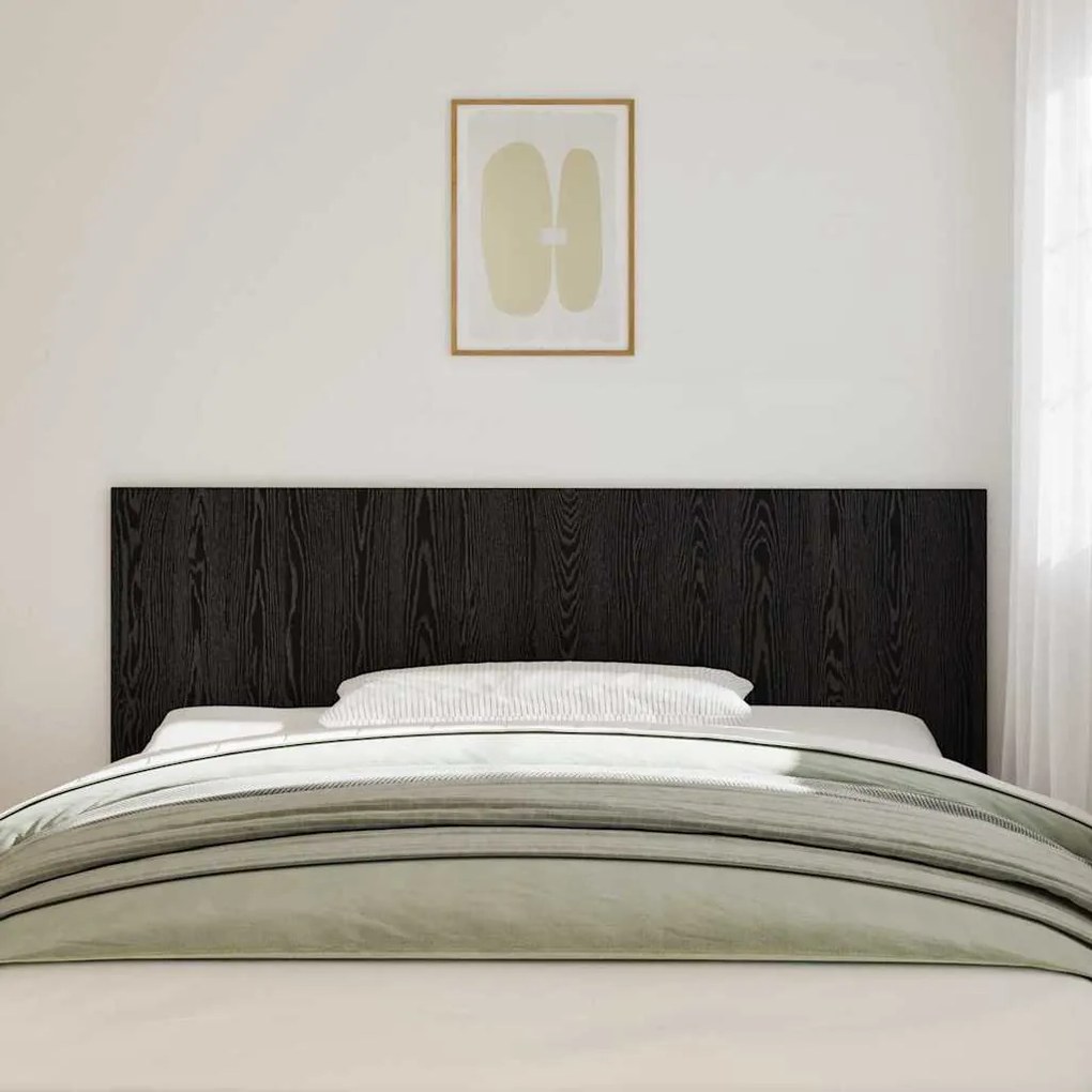 Cabeceira de Cama vidaXL Preto Carvalho 200x1,5x80 cm Madeira Reforçad