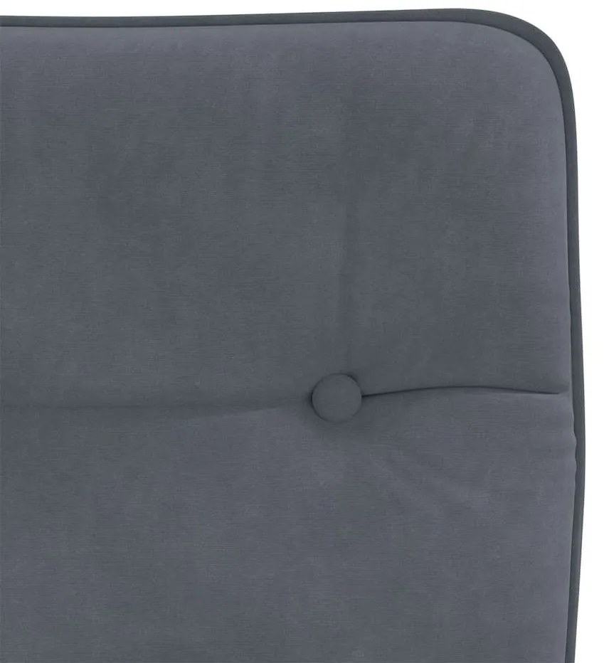 Cadeiras de jantar 2 pcs veludo cinzento-escuro