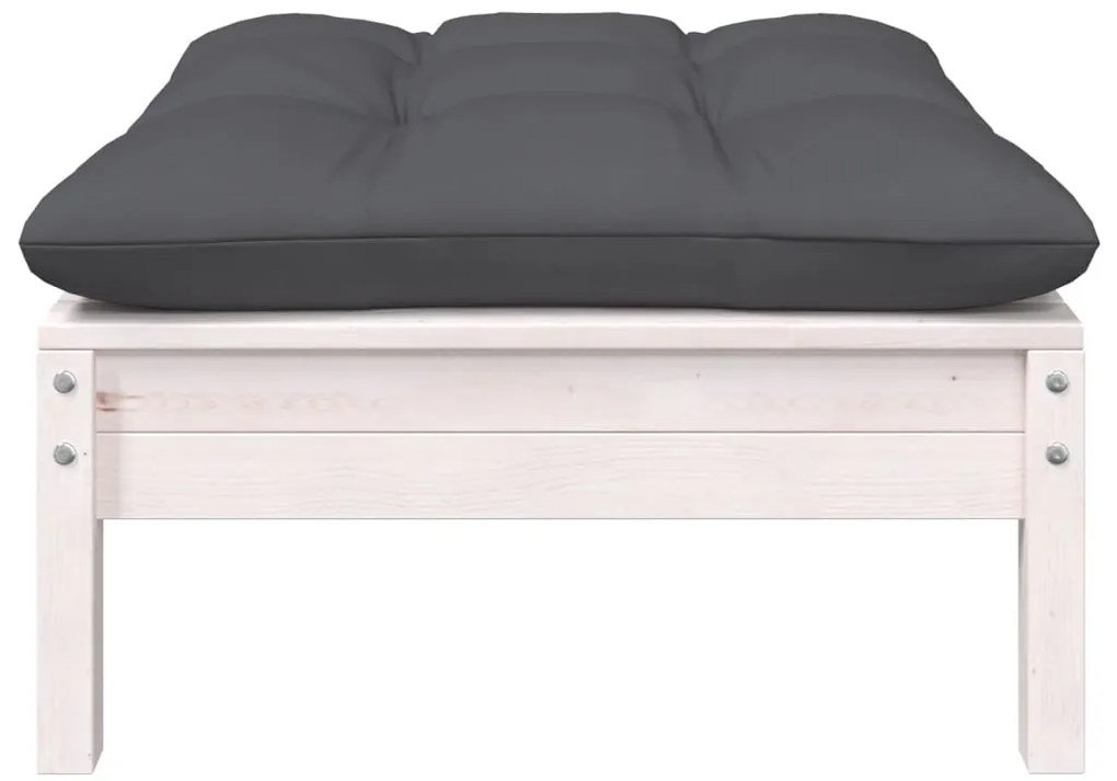 9 pcs conj. lounge de jardim c/ almofadões pinho maciço