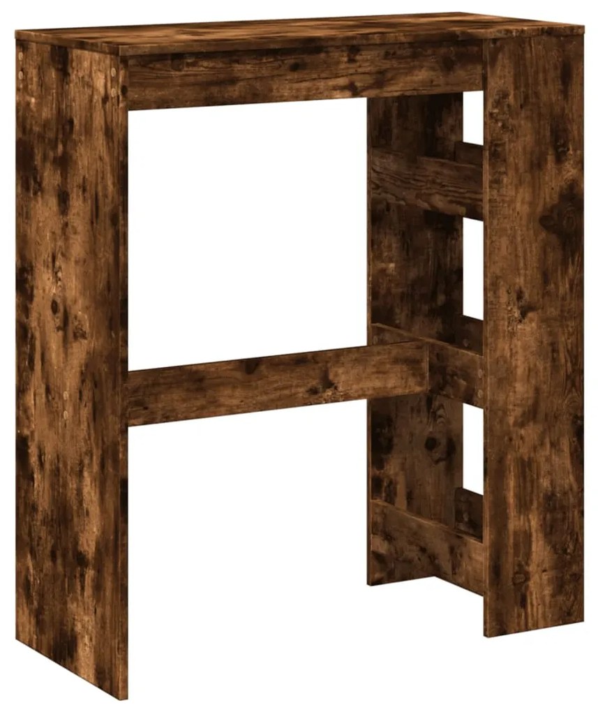 Mesa de bar c/ prateleiras derivados de madeira carvalho fumado