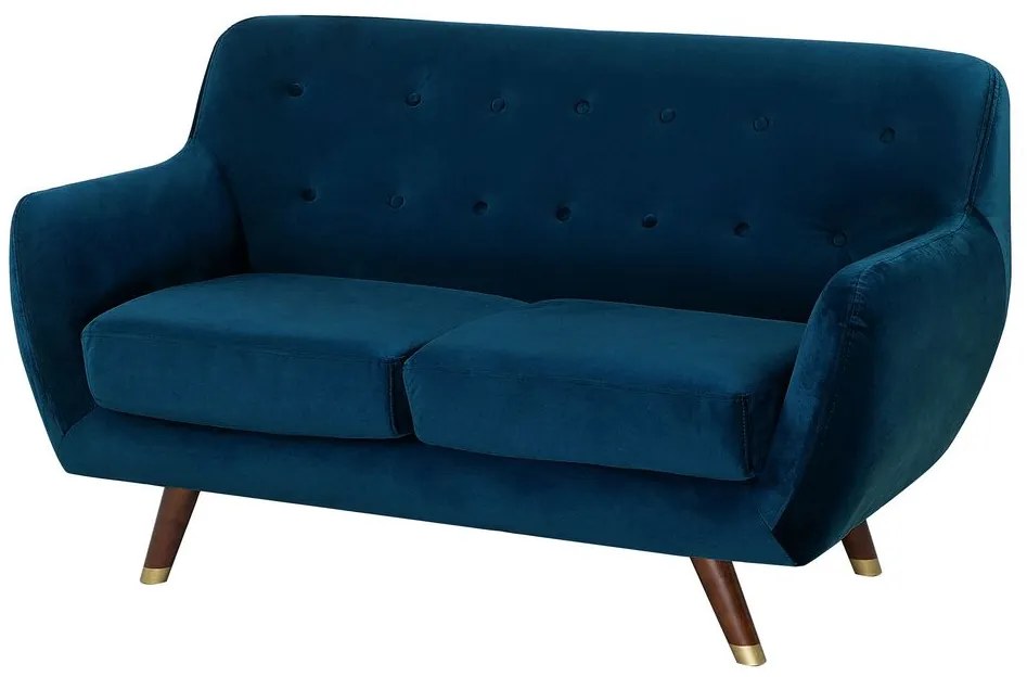 Conjunto de sofás em veludo azul marinho BODO Beliani