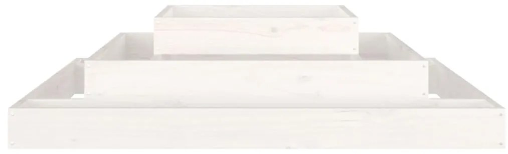 Vaso/floreira 110x110x27 cm pinho maciço branco