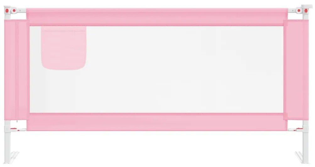 Barra de segurança p/ cama infantil tecido 180x25 cm rosa