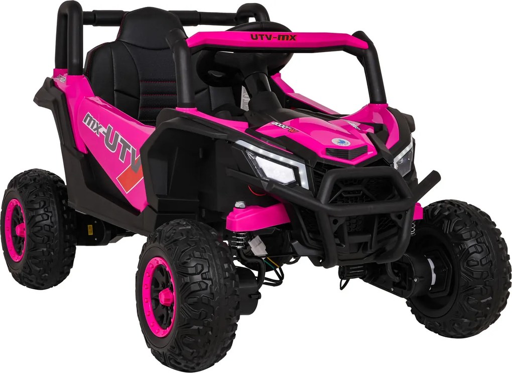 Buggy elétrico para Crianças 12V 4x4 Madman UTV-MX Rodas de espuma EVA Rosa
