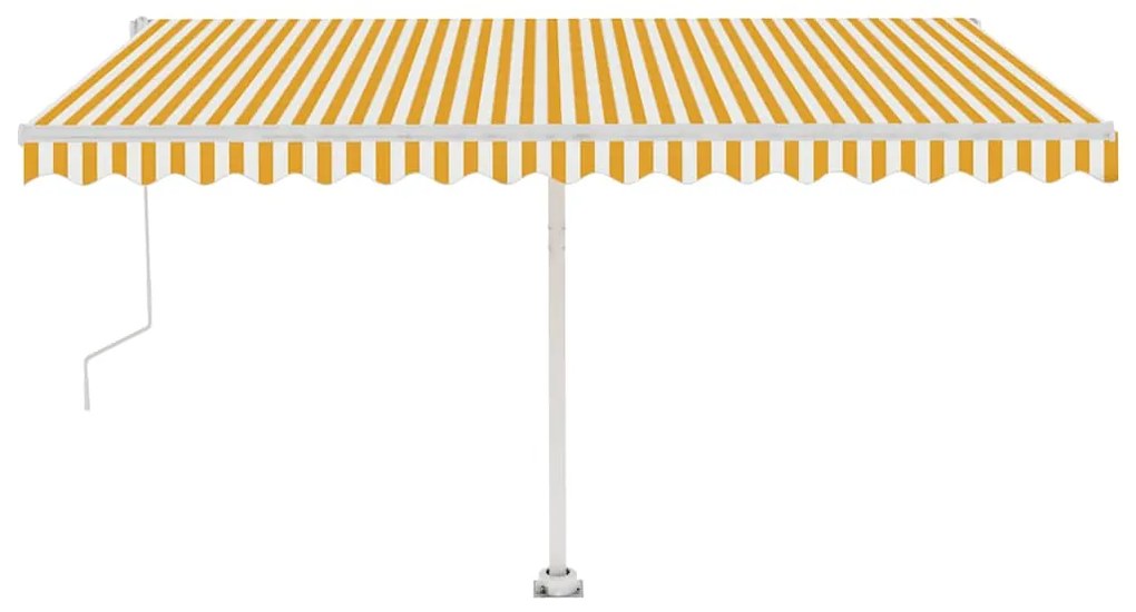 Toldo automático independente 400x300 cm amarelo e branco
