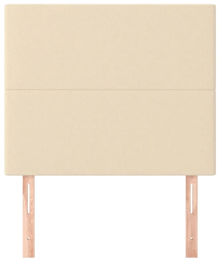 Cabeceira de cama 2 pcs tecido 80x5x78/88 cm creme