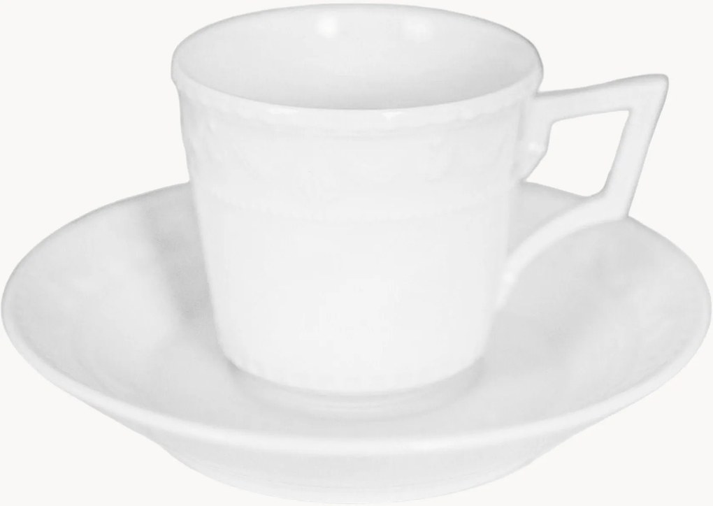 Chávenas de café expresso de porcelana com pires Kurland, conjunto de 2