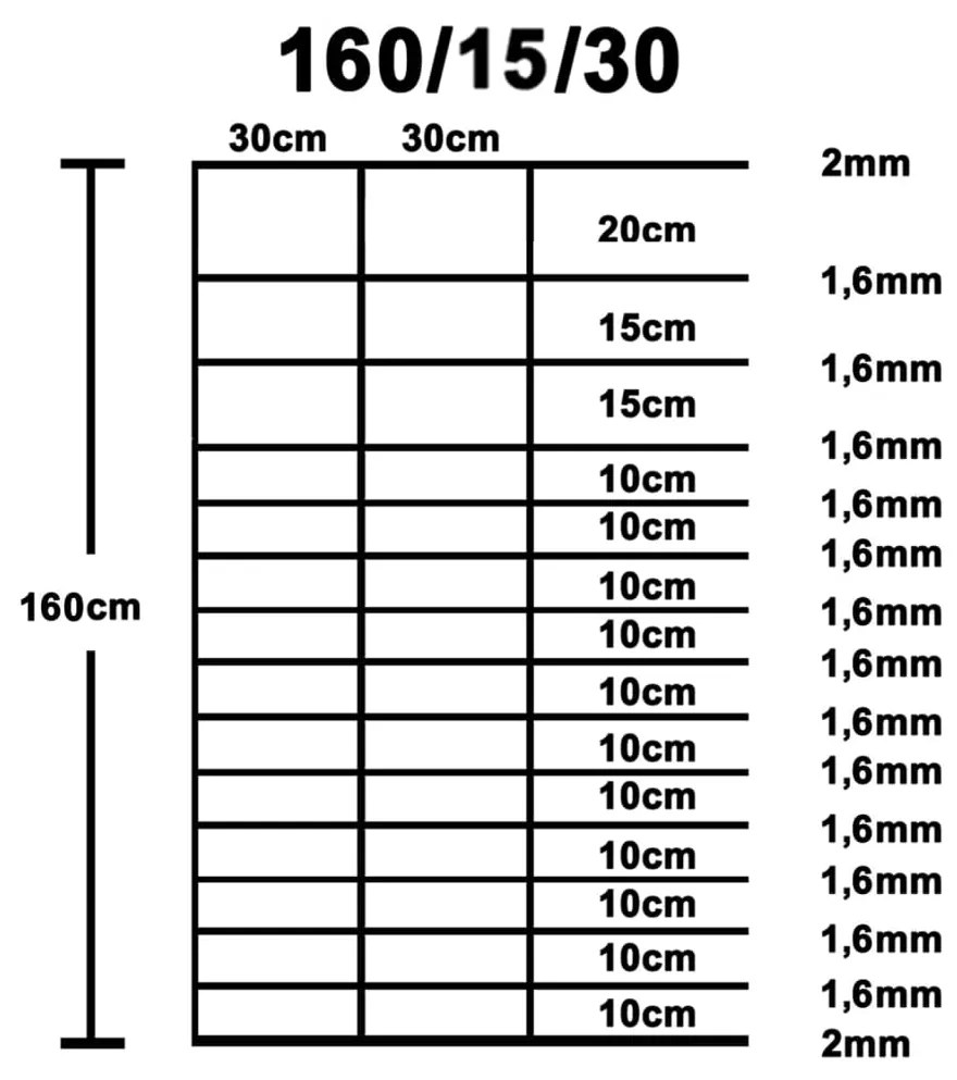 Cerca de jardim 50x1,6 m aço galvanizado prateado