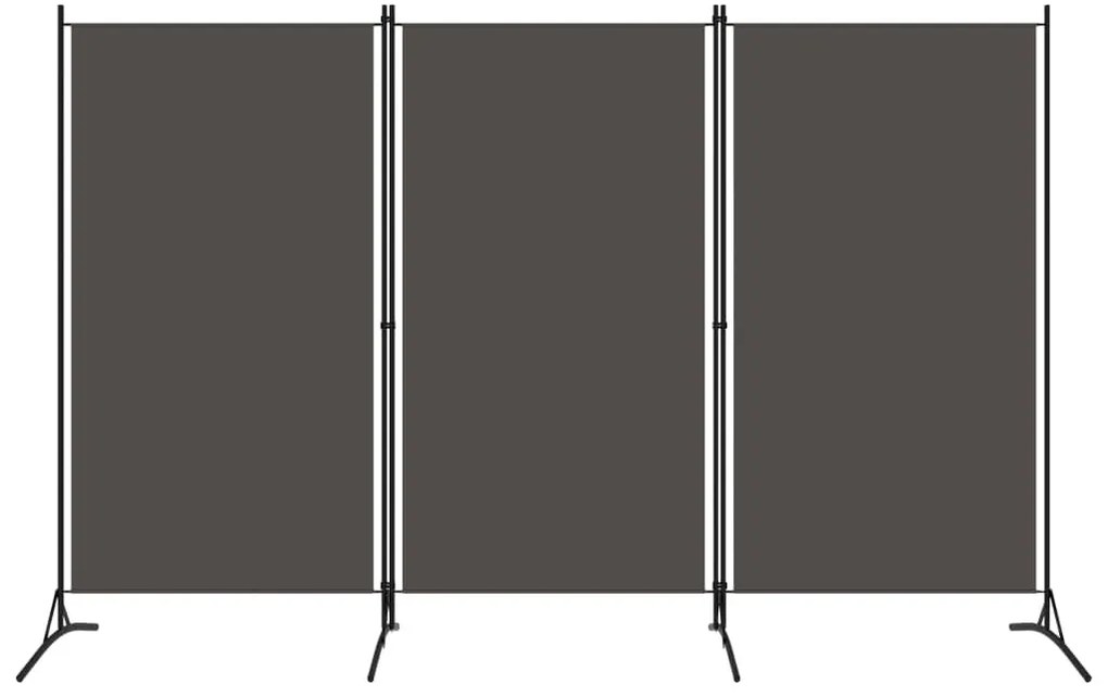 Divisória de quarto com 3 painéis 260x180 cm antracite