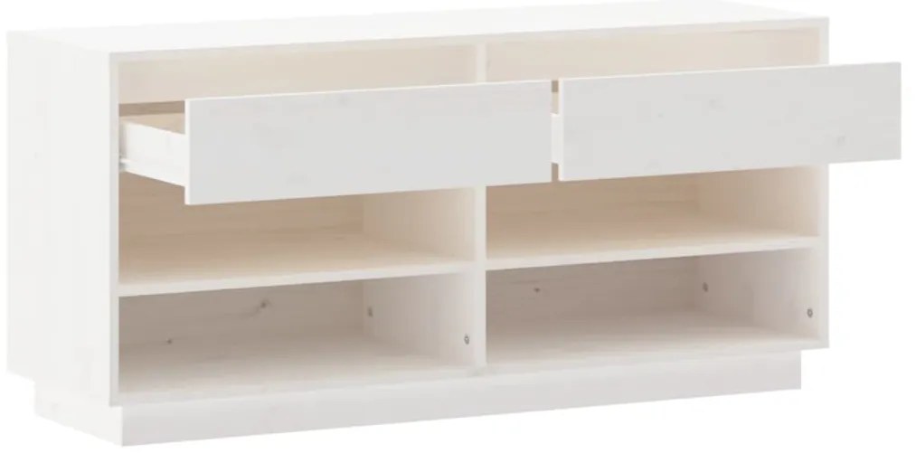 Sapateira 110x34x52 cm madeira de pinho maciça branco