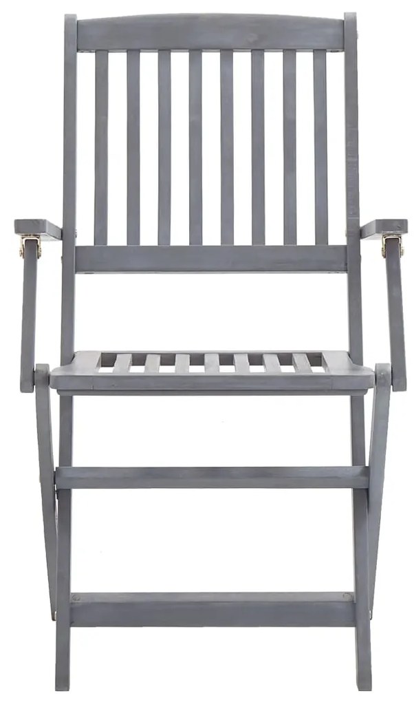 Cadeiras de exterior dobráveis 8 pcs madeira de acácia maciça