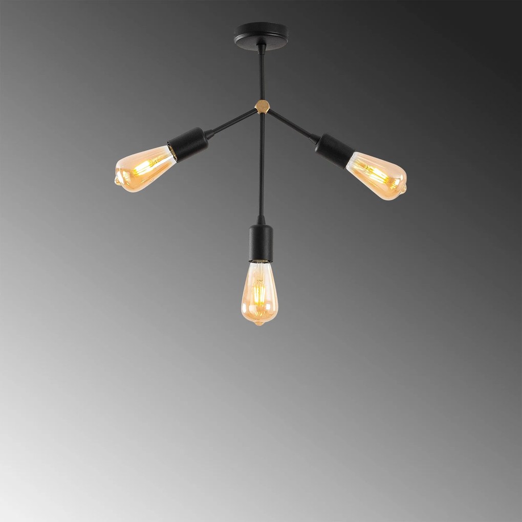 Candeeiro Chandelier Sparrow – Preto – 34 x 10 cm