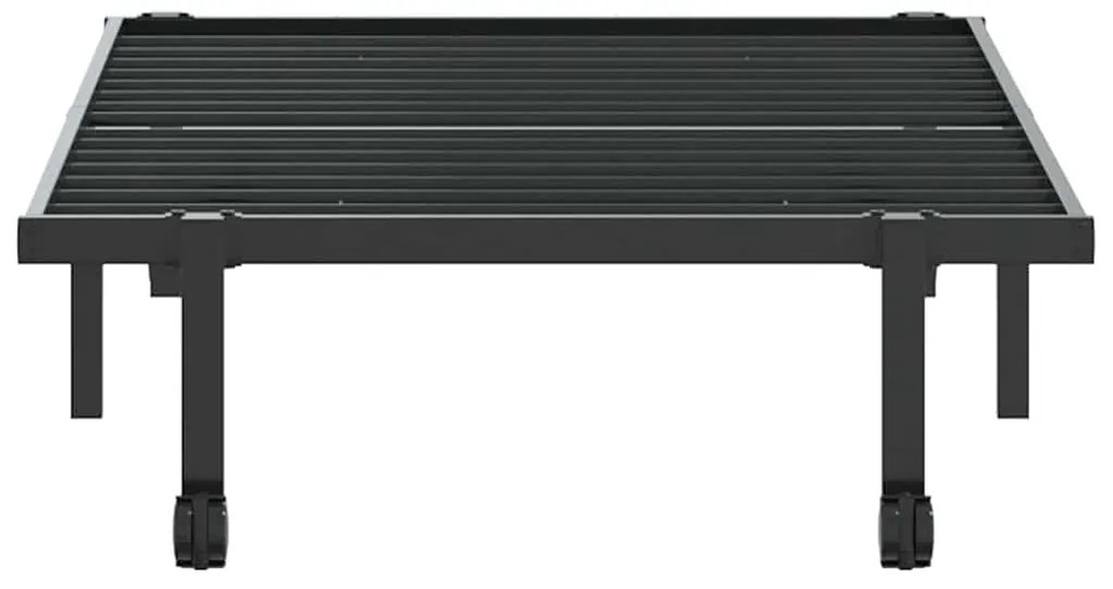 Estrutura de cama sem colchão Dobrável 90x190 cm aço preto