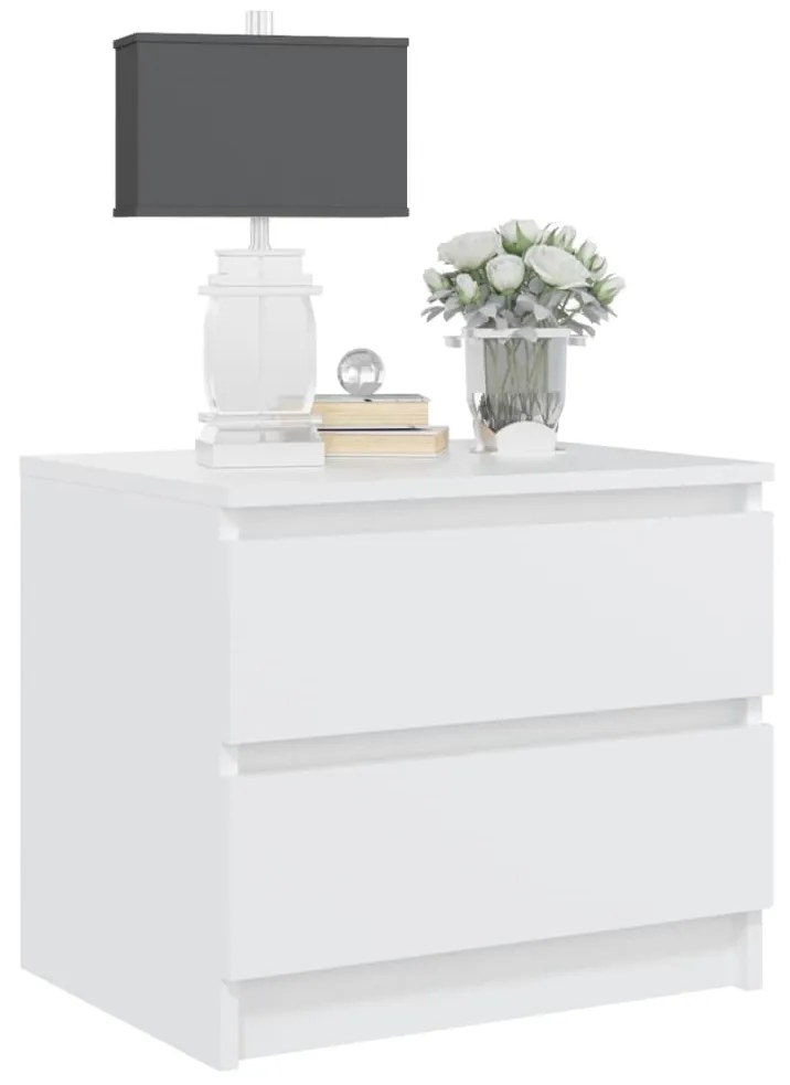 Mesa de cabeceira 50x39x43,5 cm derivados de madeira branco