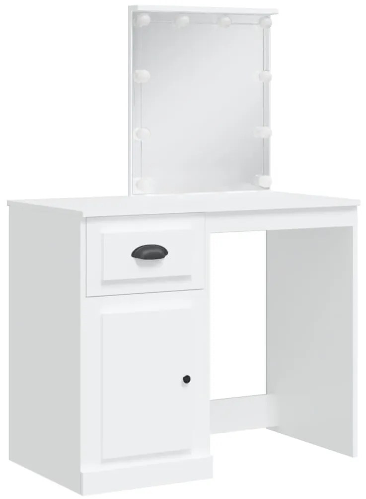 Toucador com luzes LED 90x42x132,5 cm branco
