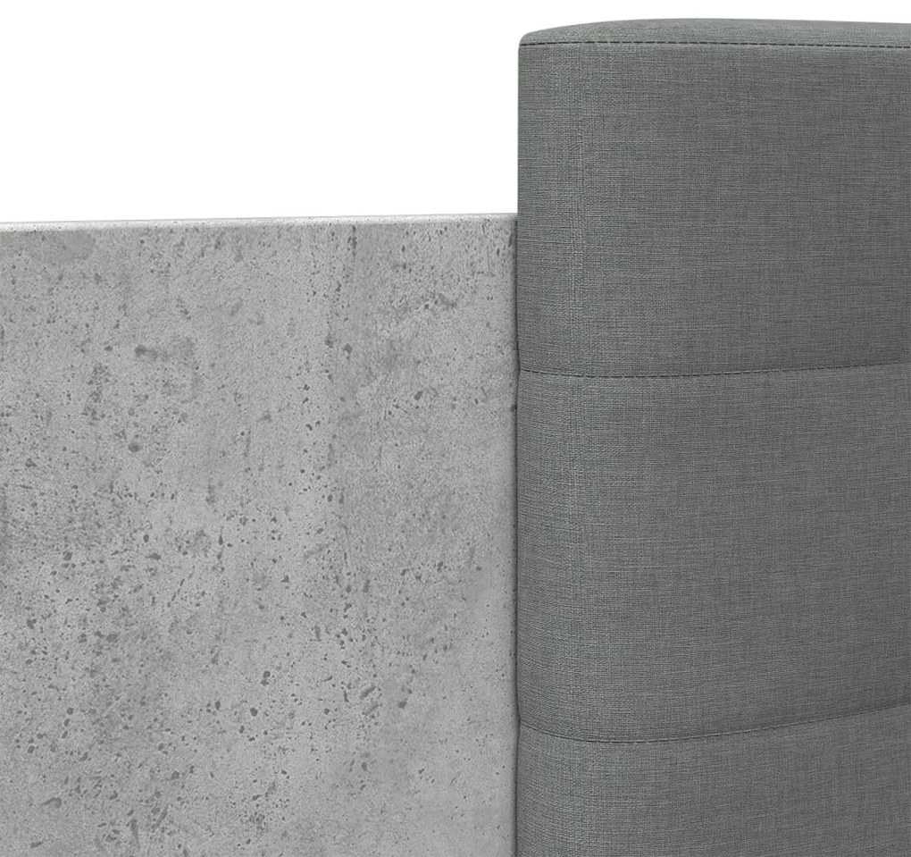 Estrutura de cama c/ cabeceira derivados madeira cinza-cimento