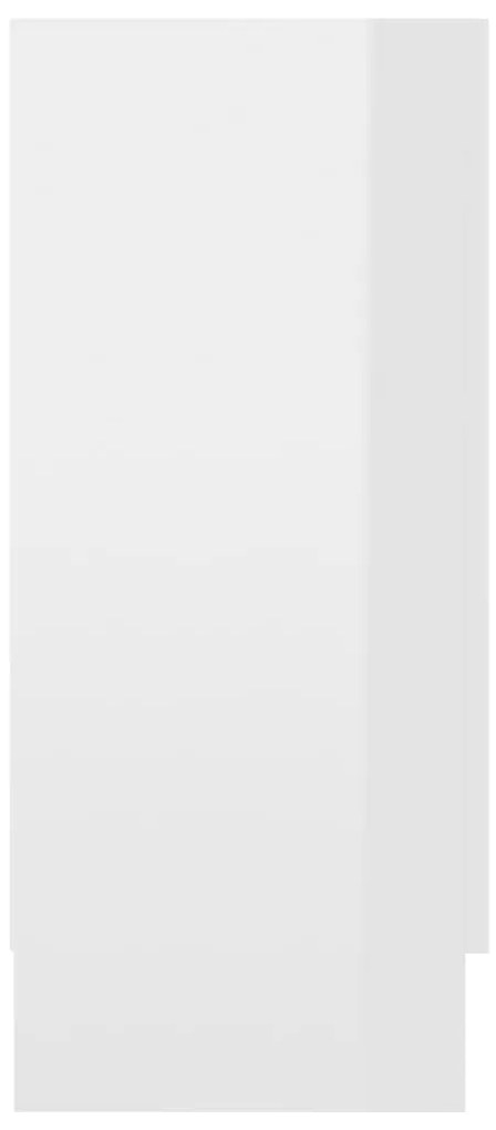 Armário vitrine derivados de madeira branco brilhante