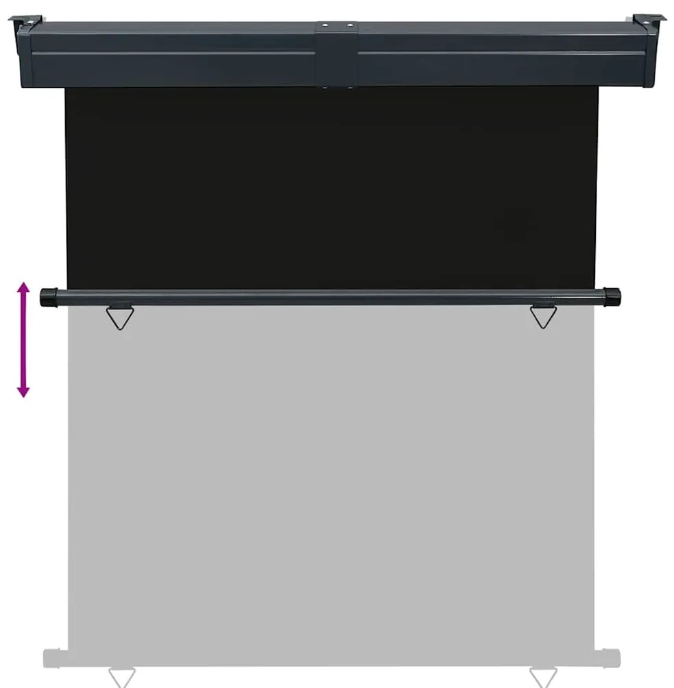 Toldo lateral para varanda 165x250 cm preto