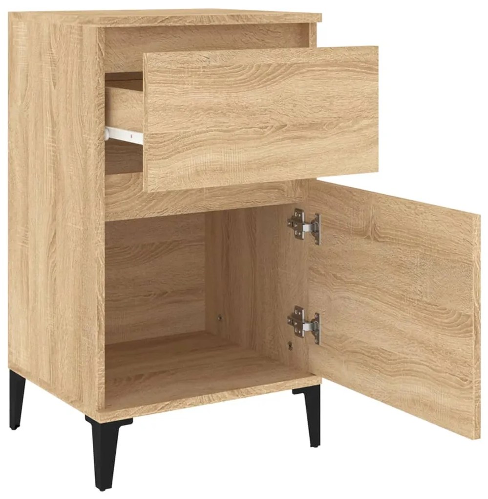 Mesas de cabeceira 2 pcs 40x35x70 cm cor carvalho sonoma