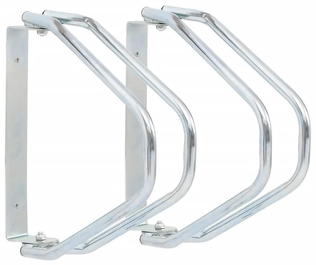 Suporte de parede para bicicleta 2 pcs aço galvanizado