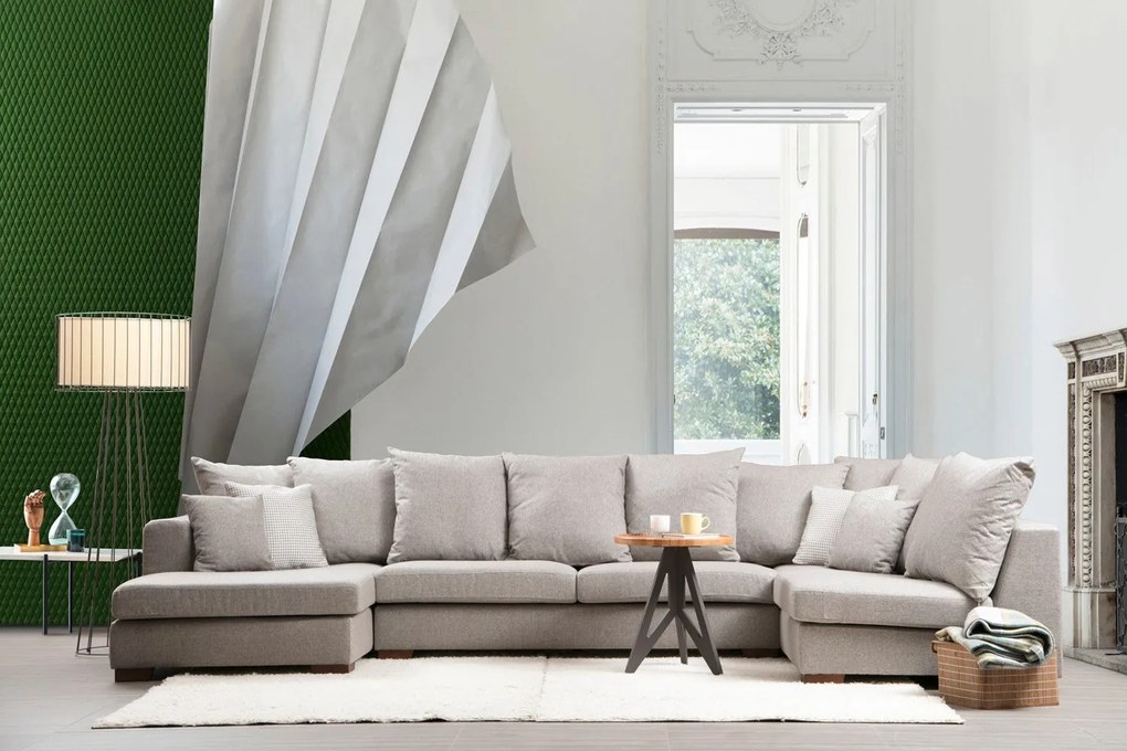 Sofá de Canto Colorado – Bege – 380 x 188 cm