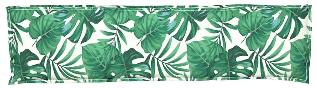 Almofadas de Palete para Banco 2 pcs Padrão de Folhas 150x40x8 cm Teci
