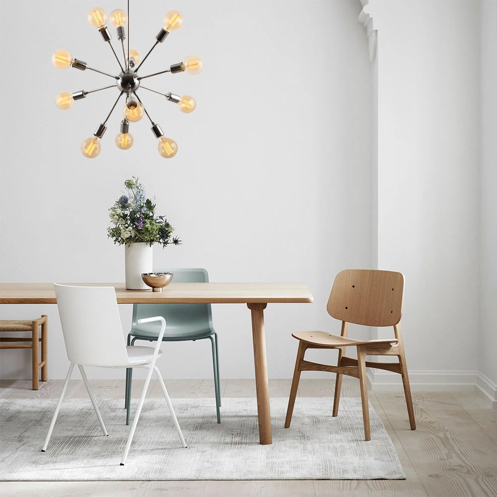 Chandelier Dartini – Chrome – 63 cm de diâmetro, 80 cm de altura