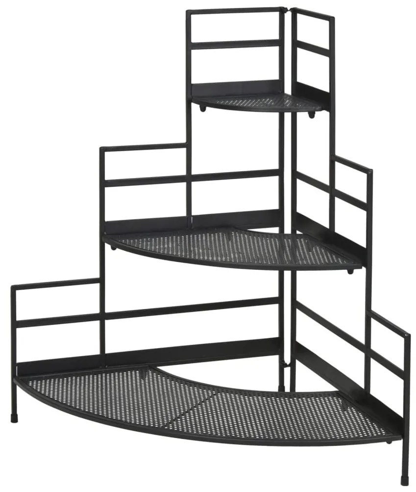 442210 ProGarden Estante de canto para plantas com 3 prateleiras 85 cm