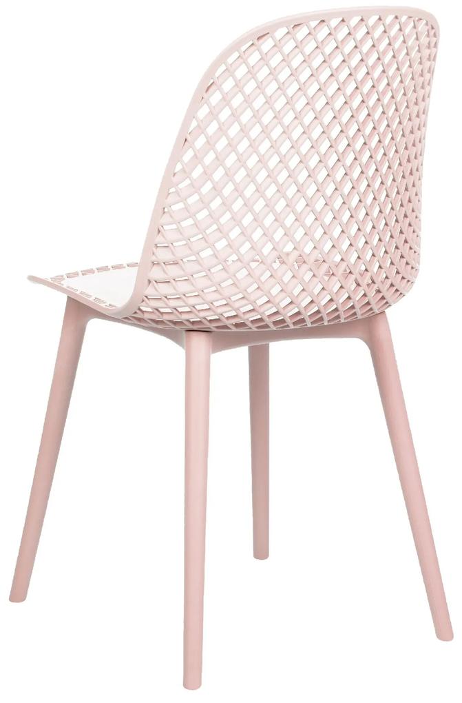 Conjunto de 4 cadeiras de jantar rosa EMORY Beliani