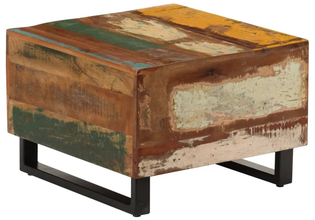 vidaXL Mesa de centro 50x50x35 cm madeira recuperada maciça