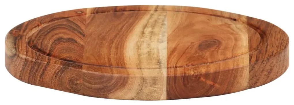 Tábua de cortar Ø25x2,5 cm madeira de acácia maciça