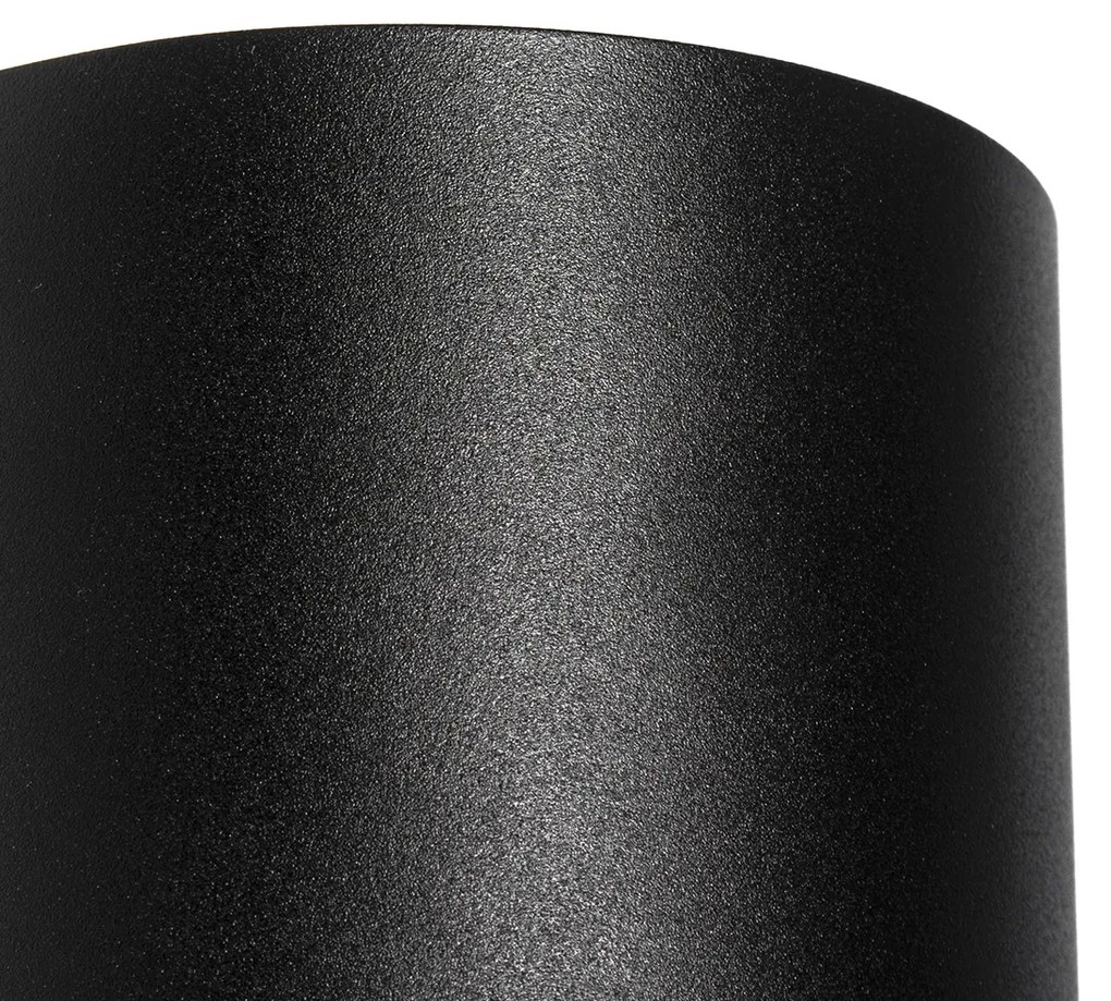 LED Candeeiro de Parede Redondo Inteligente Preto com Wi-Fi GU10 - Sabbir Design