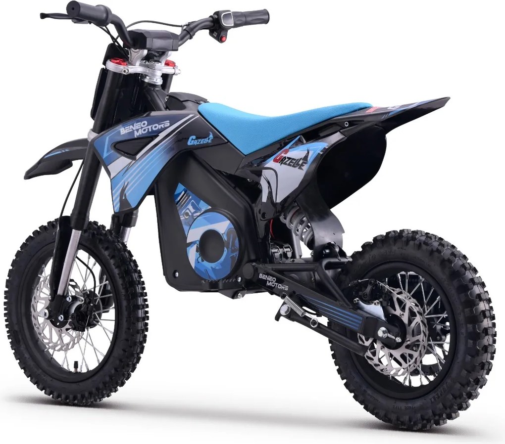 Kids Electric Dirt Bike 1000W | Beneo Motors Gazelle Blue | Ages 6–10 | Speed Limiter