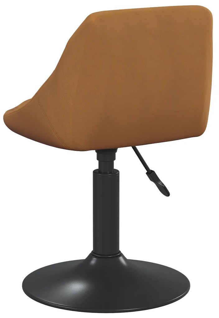 Cadeiras de Jantar Giratórias 2 pcs Veludo Castanho