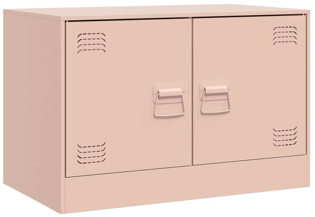 Móveis de TV 2 pcs 67x39x44 cm aço rosa