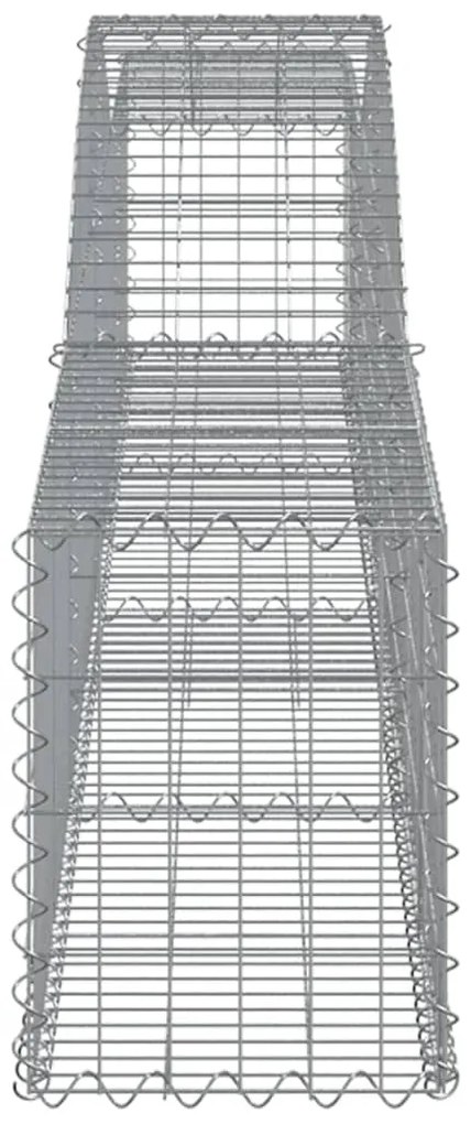 Cestos gabião arqueados 8 pcs 400x30x40/60 cm ferro galvanizado