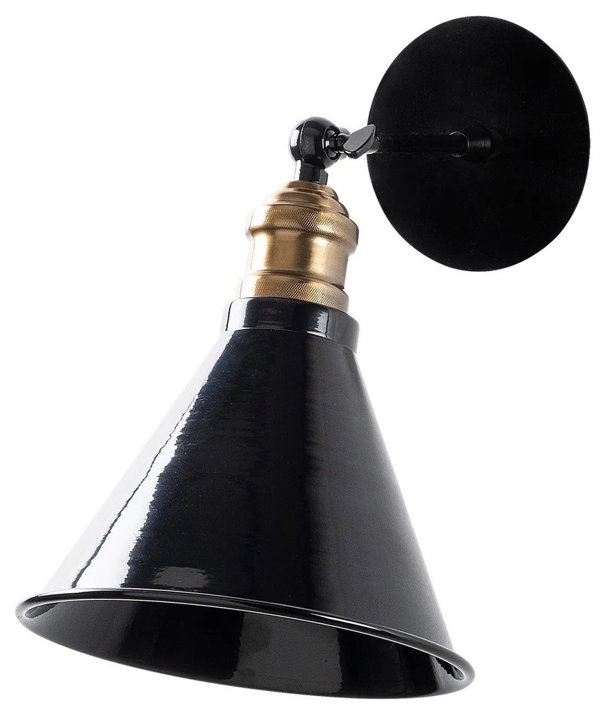 Candeeiro de Parede Berceste - Preto - 19 x 27 x 27 cm